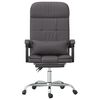 vidaXL Fauteuil de massage inclinable de bureau Gris Similicuir