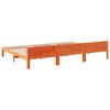 VidaXL Cadre de lit familial sans matelas marron cir&eacute; 240x200 cm