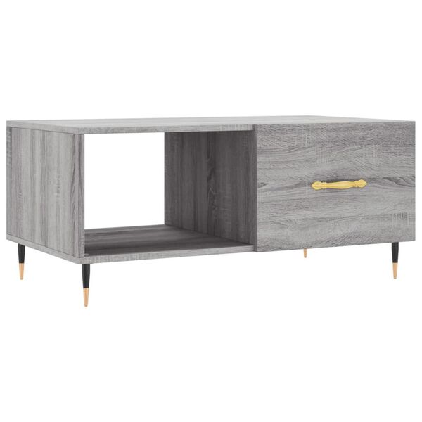 vidaXL Table basse sonoma gris 90x50x40 cm bois d'ing&eacute;nierie
