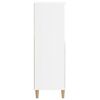 vidaXL Buffet haut Blanc 60x36x110 cm Bois d'ing&eacute;nierie