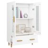 vidaXL Buffet haut Blanc 70x31x115 cm Bois d'ing&eacute;nierie