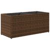 vidaXL Jardini&egrave;res avec 2 pots 2 pcs marron 72x30x32 cm r&eacute;sine tress&eacute;e