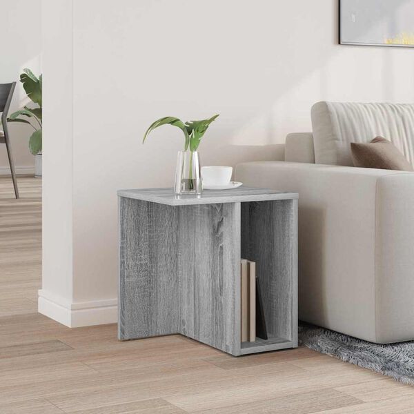 vidaXL Table d'appoint Gris Sonoma 37 x 32 x 40 cm Bois d'ing&eacute;nierie