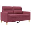 vidaXL Canap&eacute; &agrave; 2 places Rouge bordeaux 120 cm Tissu