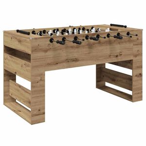 vidaXL Table de Foosball Ch&ecirc;ne Artisanal 146,5 x 74 x 85 cm
