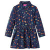 Robe pour enfants &agrave; manches longues bleu marine 116