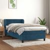 vidaXL Sommier &agrave; lattes de lit avec matelas Bleu fonc&eacute; 90x190 cm