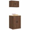 vidaXL Armoires de garage 2 pcs ch&ecirc;ne marron bois d'ing&eacute;nierie