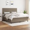 vidaXL Sommier &agrave; lattes de lit avec matelas Taupe 160x200 cm Tissu