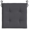 vidaXL Coussins de chaise de jardin lot de 4 anthracite 40x40x4 cm