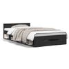 vidaXL Cadre de lit avec tiroir sans matelas noir 90x190 cm