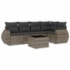 vidaXL Salon de jardin 6 pcs avec coussins gris r&eacute;sine tress&eacute;e