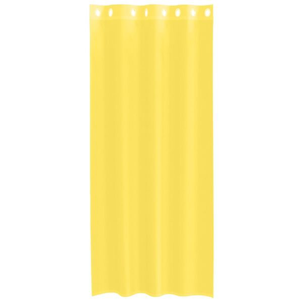 vidaXL Rideaux en voile avec œillets 2 pcs jaune
