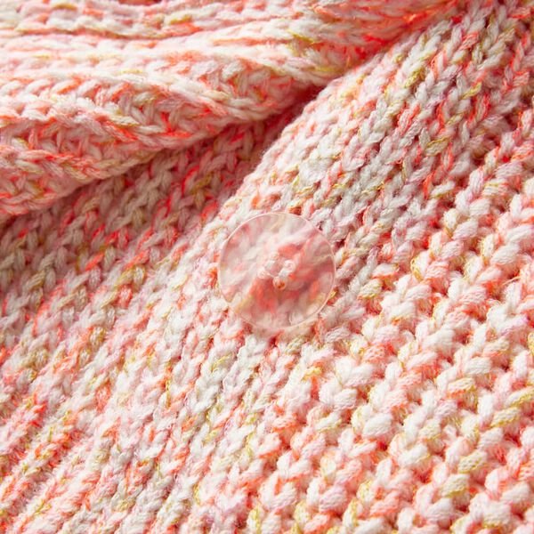Cardigan pour enfants tricoté rose mélangé 128