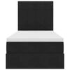 vidaXL Lit avec rangement et matelas Noir 100 x 200 cm Velours