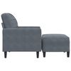 vidaXL Fauteuil avec repose-pied Gris foncé 60 cm Velours