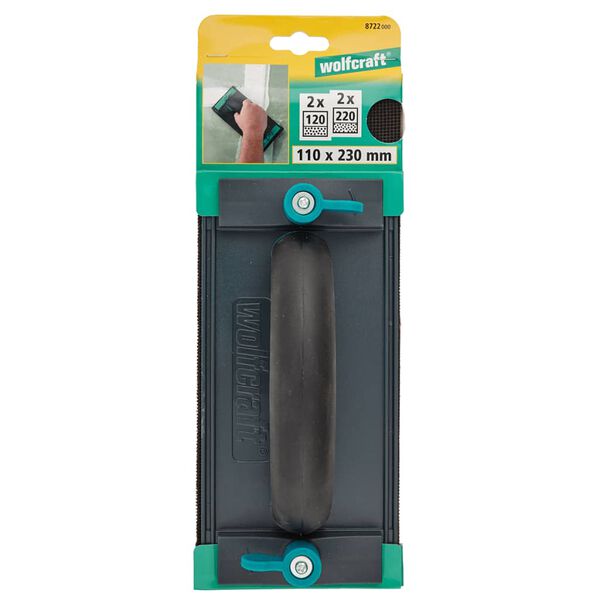 wolfcraft Ponceuse &agrave; main avec 4 feuilles de papier abrasif 8722000