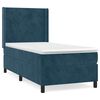 vidaXL Sommier &agrave; lattes de lit avec matelas Bleu fonc&eacute; 90x190 cm