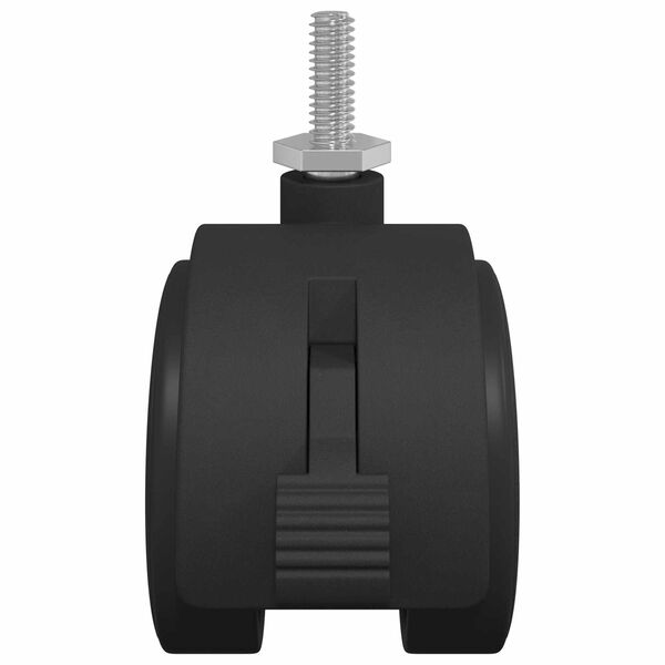 vidaXL Roulettes 2 pcs Noir et argent 37,8 x 40 mm Fer et PP