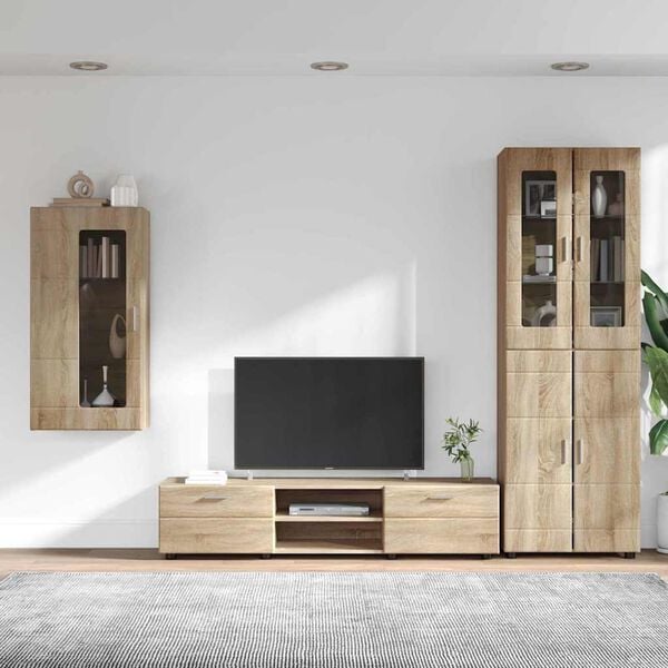 vidaXL Ensemble meuble TV FLORIN Ch&ecirc;ne Sonoma Bois d'ing&eacute;nierie