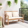 vidaXL Banc de jardin Naturel 110 x 64 x 76.5 cm Bois de teck solide