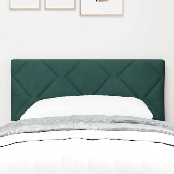 vidaXL Tête de lit avec tête de lit Vert foncé 80 cm Velours