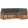 vidaXL Ensemble de canap&eacute;s d'ext&eacute;rieur 4 pc Naturel et Anthracite
