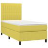 vidaXL Sommier &agrave; lattes de lit et matelas et LED Vert 100x200 cm Tissu