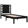 vidaXL Cadre de lit sans matelas noir 75x190 cm bois massif