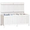 vidaXL Boîte de rangement de jardin Blanc 147x68x64 cm Bois de pin