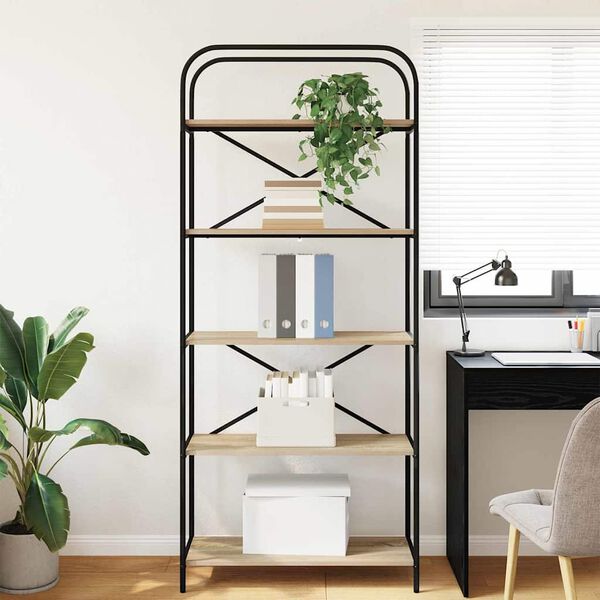 vidaXL &Eacute;tag&egrave;re Ch&ecirc;ne Sonoma 80 x 30 x 183 cm Bois d'ing&eacute;nierie