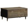 vidaXL Table basse gris clair 80x54x40 cm bois massif de manguier