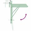 vidaXL Table Suspendue de Balcon Vert menthe 60 x 39 x 65 cm Acier