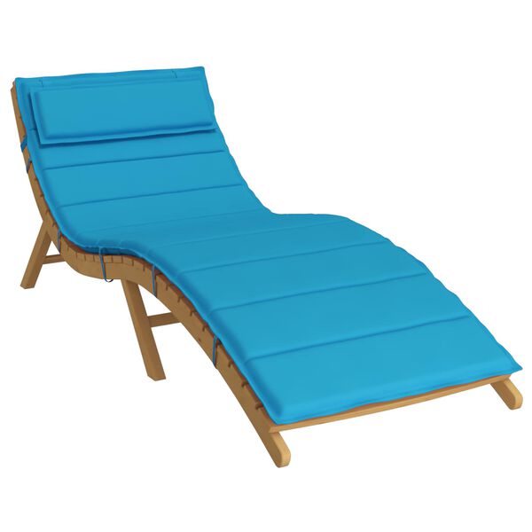 vidaXL Coussin de transat ensoleill&eacute; Bleu clair 178 x 60 x 4 cm