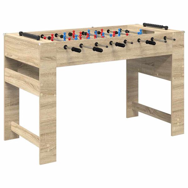 vidaXL Table de Foosball Ch&ecirc;ne Sonoma 125 x 60,5 x 80 cm