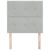 vidaXL Tête de lit avec tête de lit Gris clair 80 cm Cuir synthétique