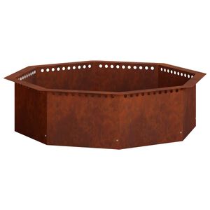 vidaXL Anneau de Braise Rouill&eacute; 100 x 100 x 25 cm Acier patin&eacute;