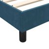 vidaXL Sommier &agrave; lattes de lit et matelas bleu fonc&eacute; 80x220 cm velours