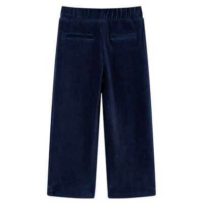 Pantalons pour enfants velours côtelé bleu marine 92