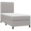 vidaXL Sommier &agrave; lattes de lit et matelas et LED Gris clair 100x200 cm