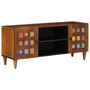 vidaXL Meuble TV Noyer 105 x 33 x 46 cm Bois de mangue massif