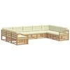 vidaXL Ensemble de canap&eacute;s d'ext&eacute;rieur 9 pc Blanc et cr&egrave;me