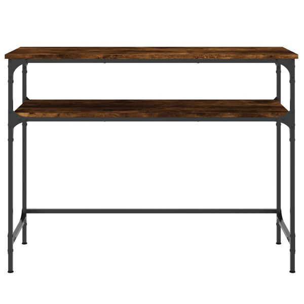 vidaXL Table console ch&ecirc;ne fum&eacute; 100x35,5x75 cm bois d'ing&eacute;nierie