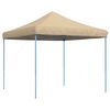 vidaXL Tente de r&eacute;ception pliable escamotable beige 292x292x315 cm
