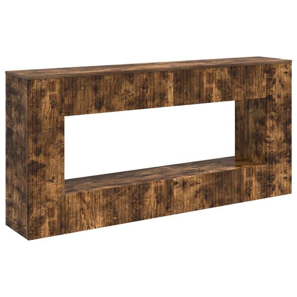 vidaXL Table console Ch&ecirc;ne Fum&eacute; 155 x 29 x 74 cm Bois d&rsquo;ing&eacute;nierie