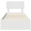 vidaXL Cadre de lit avec tiroir Blanc 90 x 200 cm Bois d'ing&eacute;nierie