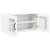 vidaXL Armoire de cuisine avec &eacute;tag&egrave;re Blanc brillant 80 x 31 x 40 cm