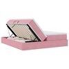 vidaXL Lit avec rangement et matelas Rose 180 x 200 cm Velours
