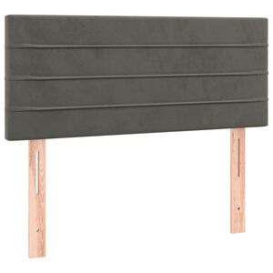 vidaXL T&ecirc;te de lit Gris fonc&eacute; 100x5x78/88 cm Velours