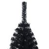 vidaXL Demi sapin de No&euml;l artificiel avec support Noir 120 cm PVC